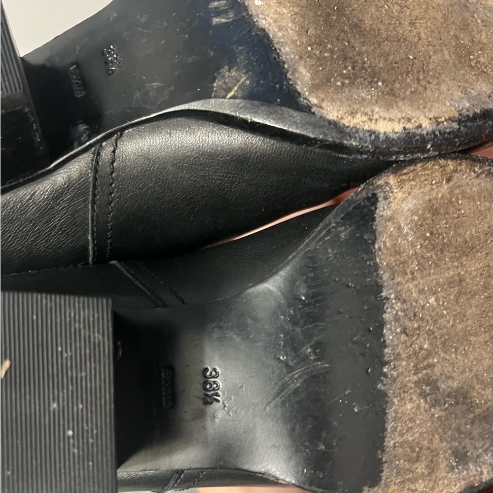 Womens Black leather Alexander wang Kori boots size 38.5 - Picture 6 of 7